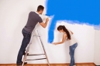 Các dụng cụ để sơn tường nhà 